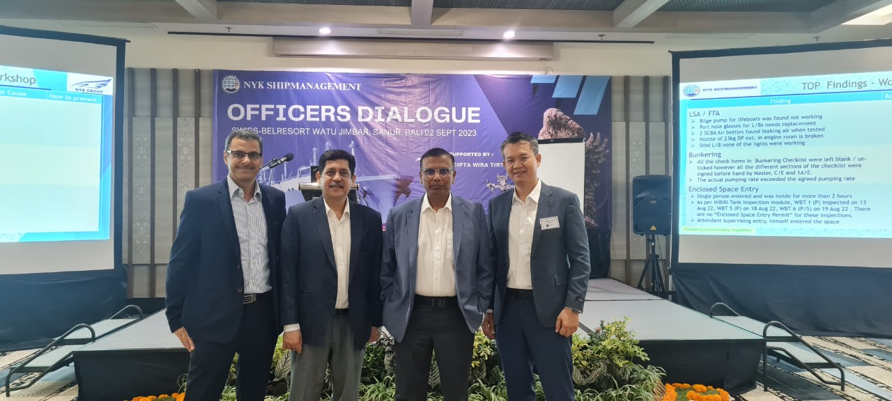 Tham dự Đối thoại sỹ quan và hội thảo giữa công ty và thuyền viên NYK tại Bali, Indonesia