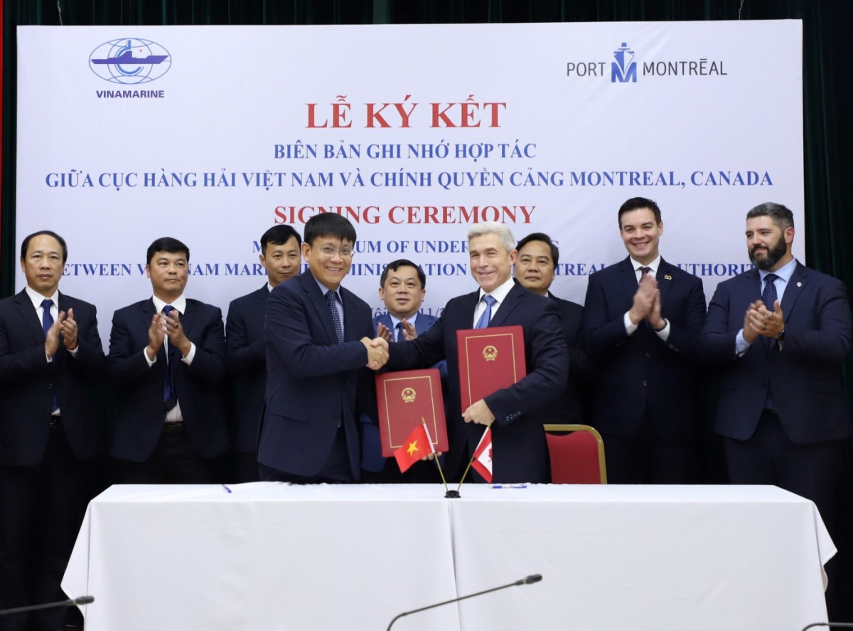 Cục Hàng hải Việt Nam và Chính quyền cảng Montreal, Canada ký kết Biên bản ghi nhớ hợp tác, tái khởi động các hoạt động hợp tác song phương